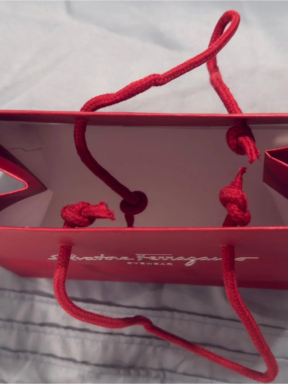 Salvatore Ferragamo Red Tote with Rope Handles